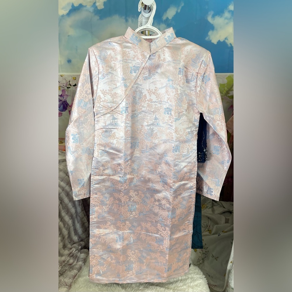 New ao dai nam gam, Vietnamese men’s modern contemporary long dress top s m l